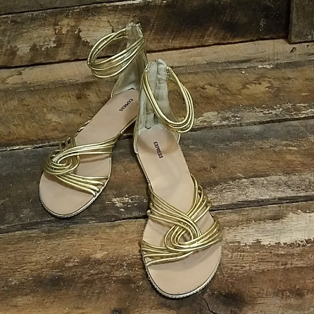 Gold Gladiator Sandals